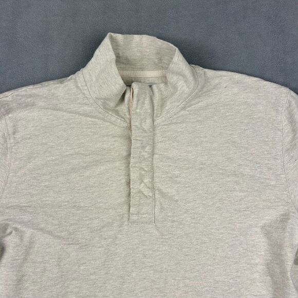Guideboat Co Reliance Garments Shirt Mens Large Off White Henley Rowing - Picture 3 of 10